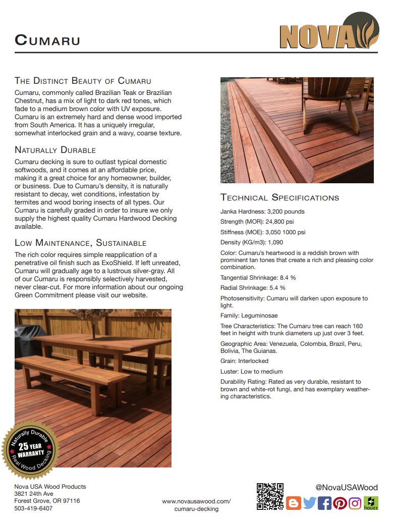 Cumaru Product Sheet